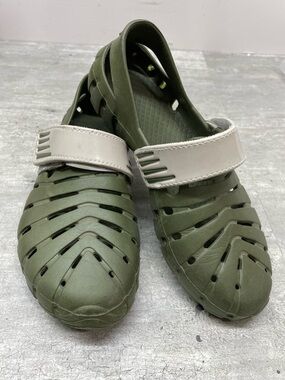 S&S Rubber Clogs Unisex Size 38 Olive Green Good Hook and Loop Strap Cage Design